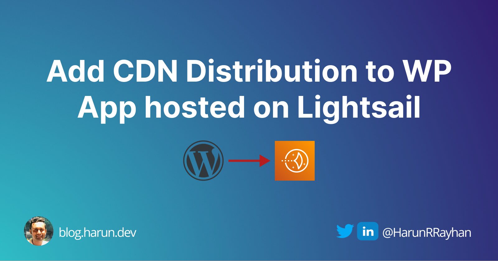 Add (Cloudfront) CDN Distribution to WordPress Application hosted on Amazon Lightsail