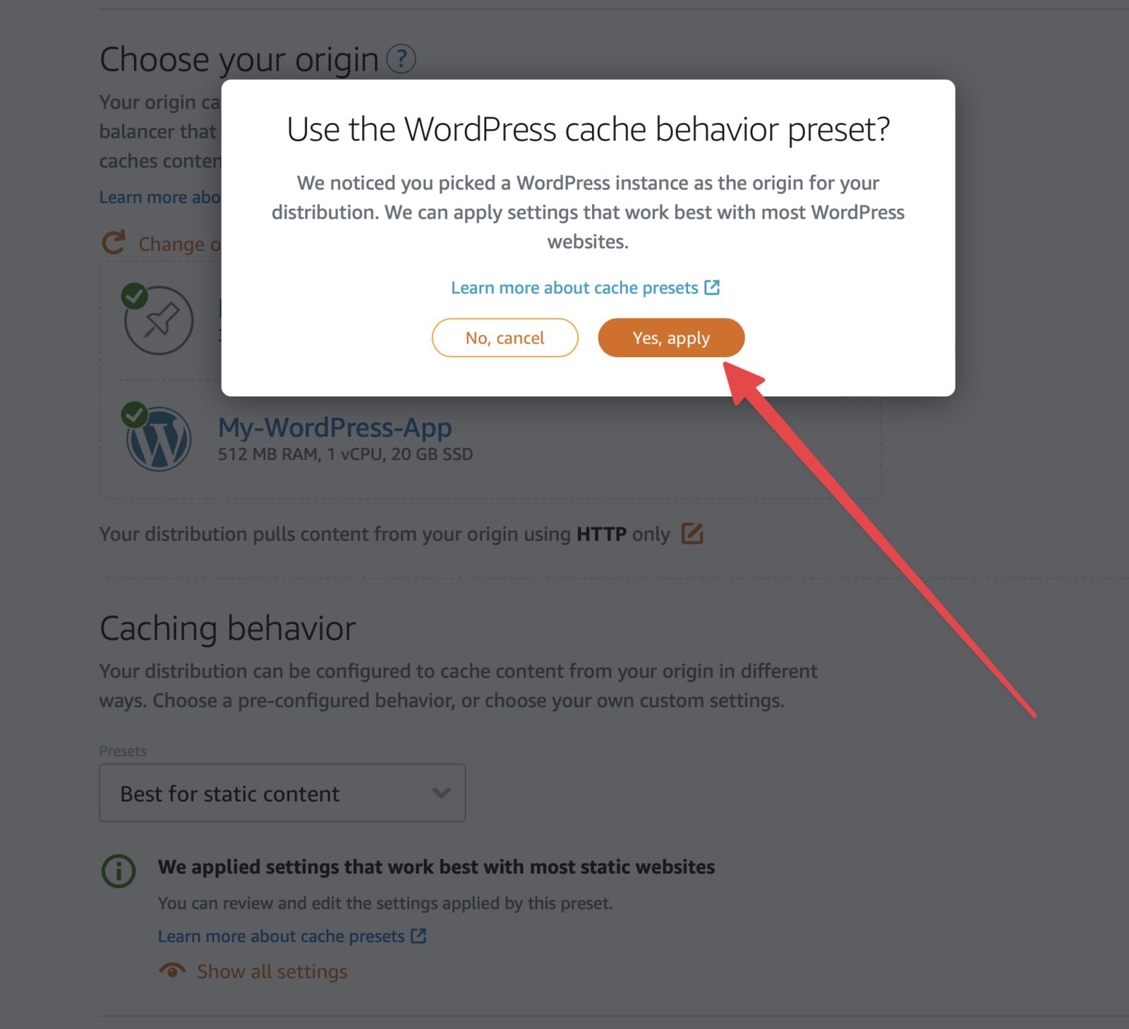 Amazon Lightsail CDN Distribution WordPress