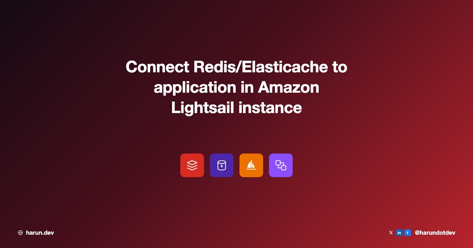 Connect Redis/Elasticache to application in Amazon Lightsail instance