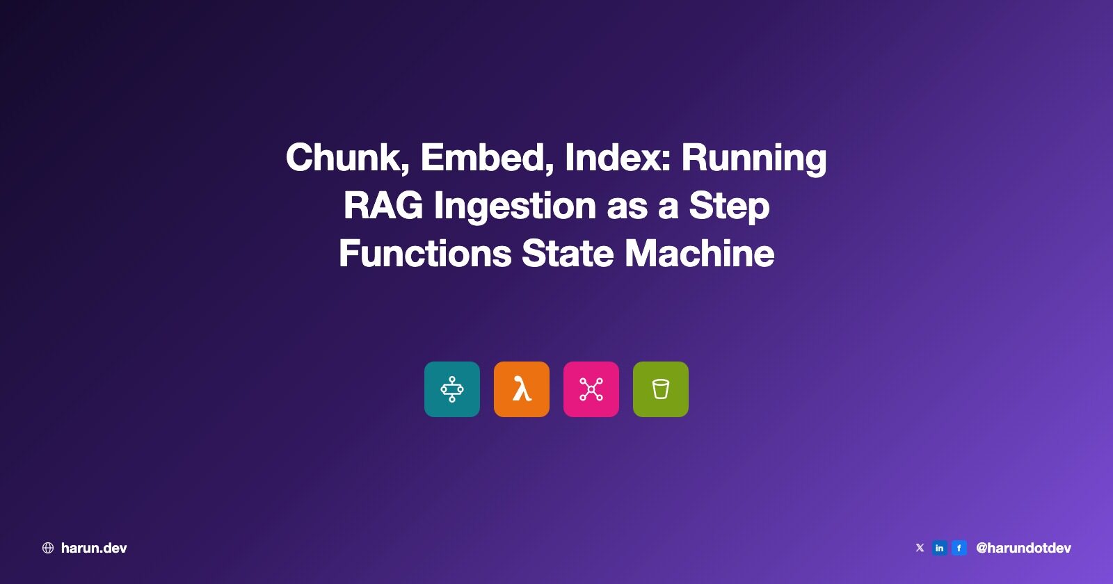 Chunk, Embed, Index: Running RAG Ingestion as a Step Functions State Machine