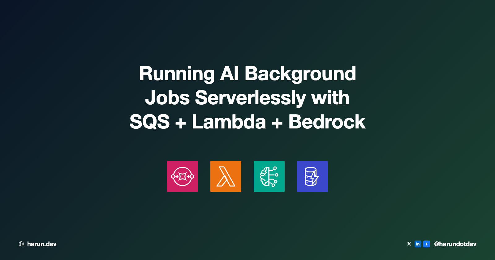 Running AI Background Jobs Serverlessly with SQS + Lambda + Bedrock